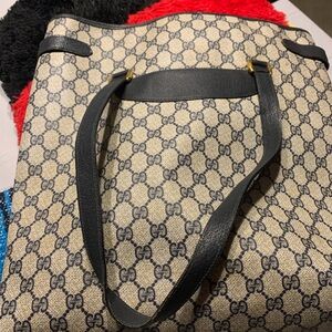 Gucci Cream and Black Tote